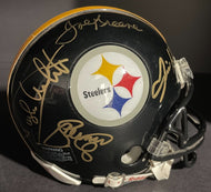 Pittsburgh Steelers Steel Curtain Autographed x4 NFL Signed Mini-Helmet JSA