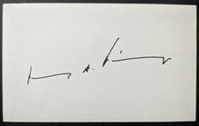 Load image into Gallery viewer, Henry A. Kissinger Autographed Index Card Signed American Diplomat Political
