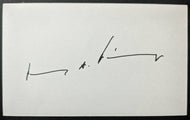 Henry A. Kissinger Autographed Index Card Signed American Diplomat Political