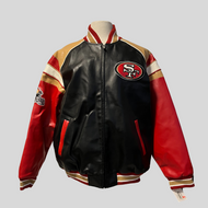 San Francisco 49ers Leather Jacket Vintage NFL Football