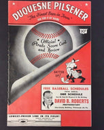 1947 Boston Braves v Pittsburgh Pirates Baseball Vtg Program Honus Wagner MLB