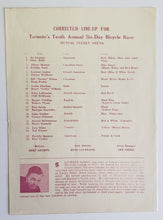Load image into Gallery viewer, 1937 9th International 6 Day Bike Race Program Toronto Mutual Street Arena
