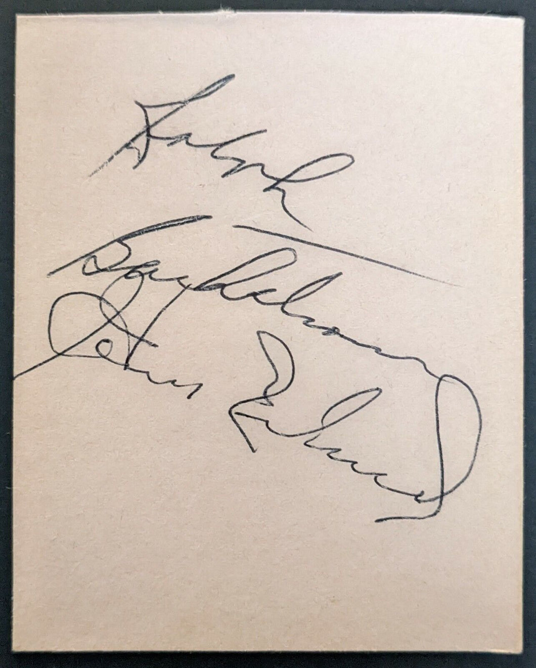 Montreal Canadiens Vintage Autographed Signed Cut Henri Richard Ralph Backstrom