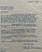 Load image into Gallery viewer, 1946 Vintage Signed Toronto Maple Leafs Bob Davidson Autographed Letter
