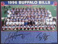 1996 NFL Buffalo Bills Team Photo Autographed by 5 Players Cline Armour Signed
