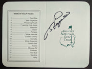 1985 + 1993 Masters Golf Champion Bernhard Langer Autographed Signed Scorecard
