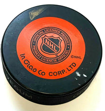 Load image into Gallery viewer, Wendel Clark Signed New York Islanders Hockey Puck Autographed NHL In Glas Co
