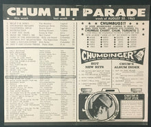 Load image into Gallery viewer, 1965 Chum Chart Radio Survey Beatle Invasion The Beach Boys Concert Advertising
