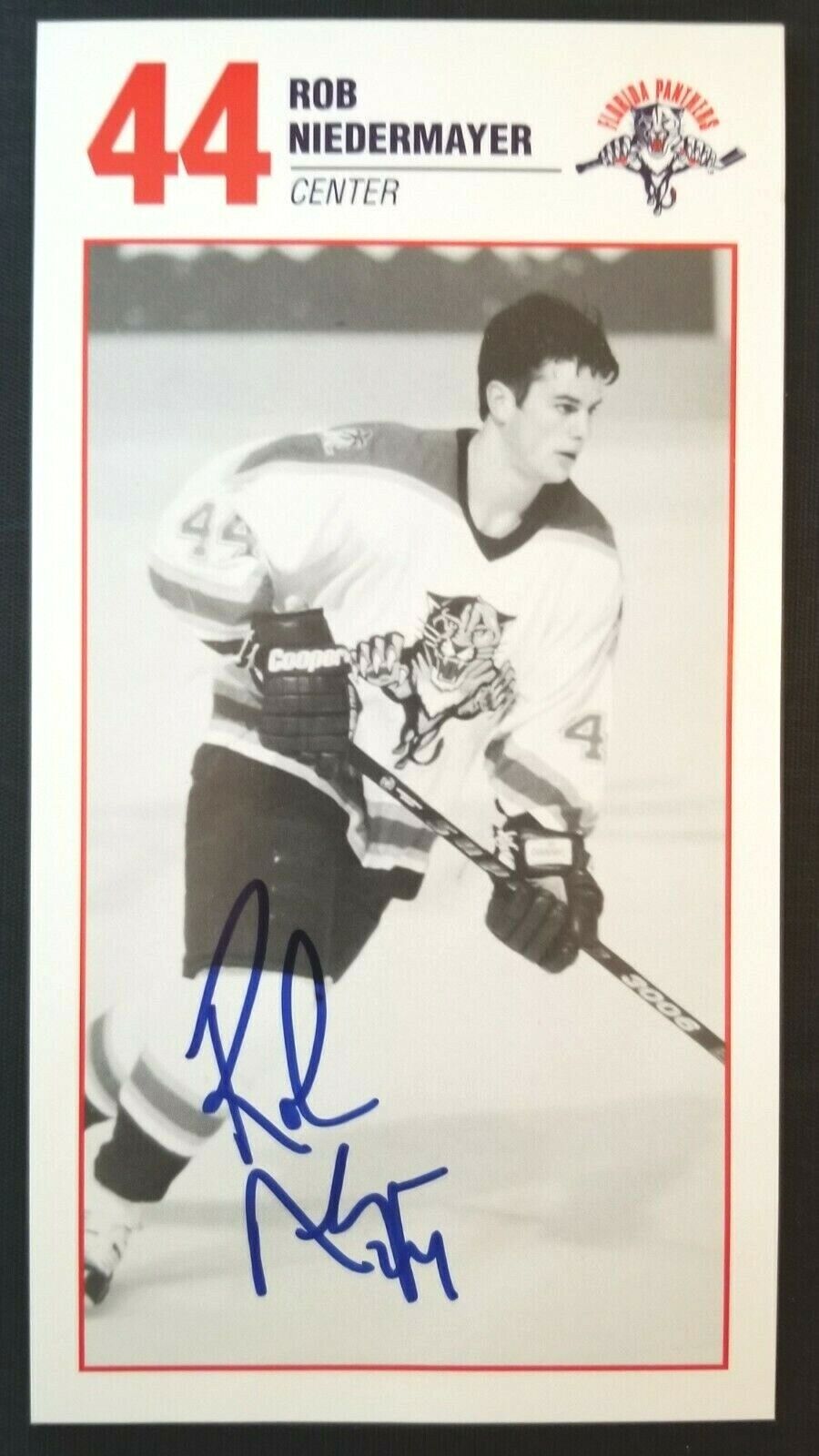 Rob Niedermayer Autographed Photo Florida Panthers Signed Hockey NHL