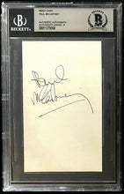 Load image into Gallery viewer, Paul McCartney Signed Index Card Autographed Beatles Beckett BAS Authentic Gr. 9
