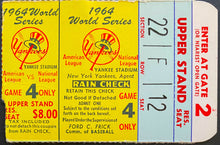 Load image into Gallery viewer, 1964 World Series Game 4 Ticket NY Yankees vs Cardinals Ken Boyer Grand Slam
