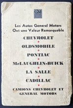 Load image into Gallery viewer, 1933-34 General Motors Hockey French Broadcast Guide Canadiens + Maroons Edition
