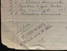 Load image into Gallery viewer, Peck + Snyder Original Receipt New York City Baseball + Sporting Goods Emporium
