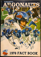 1978 CFL Football Toronto Argonauts Media Guide + Fact Book Vintage Canadian