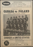 1973 International Soccer Unscored Program Team Canada Team USA Team Poland VTG