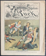Oct 22 1884 Puck Magazine Grover Cleveland Boxing Cover 16 Pages Antique Rare