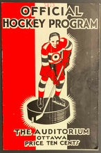Load image into Gallery viewer, 1933 Auditorium NHL Hockey Program Ottawa Senators vs Detroit Red Wings + News
