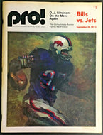 1973 NFL Football Program New York Jets vs Buffalo Bills OJ Simpson Joe Namath