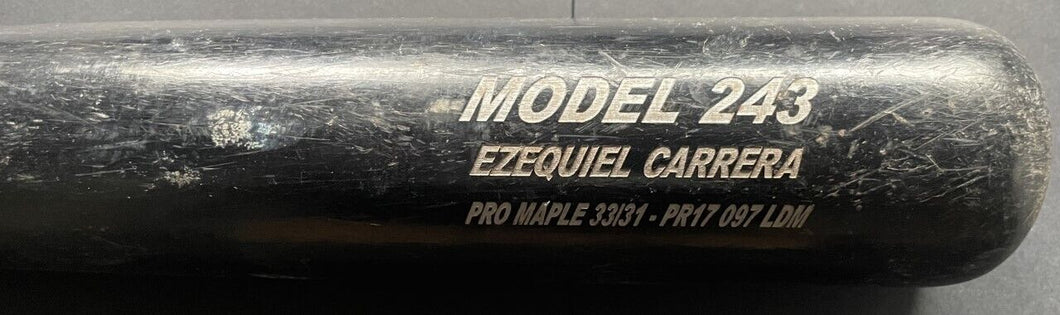 Ezequiel Carrera Game Used + Cracked Toronto Blue Jays Baseball Bat Max Bats