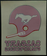 Load image into Gallery viewer, (2) CFL Calgary Stampeders Vintage Decal Canadian c1970 Football Window Sticker
