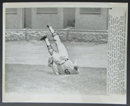 1962 Yankee Stadium MLB Wire Photo Indians vs NY Yankees - Ty Kline Injured