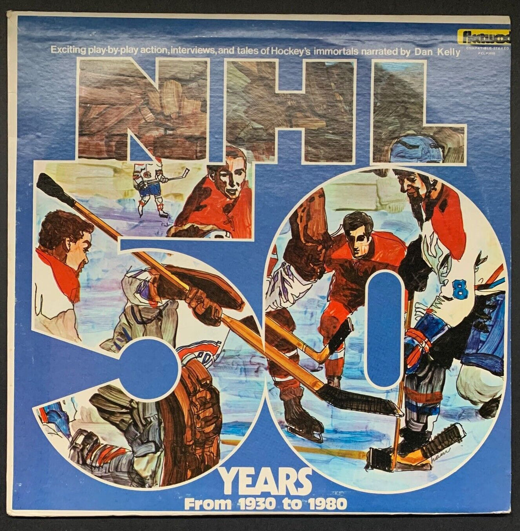 1970s NHL LP Record Album 50 Years of Hockey Highlights Narrated HOFer Dan Kelly