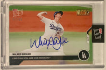 Load image into Gallery viewer, 2020 Topps Now NLCS Game 6 Win v Braves Walker Buehler Signed Auto Card 57/99
