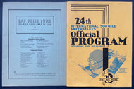 1936 Original Indy 500 Program + Scorecard Indianapolis Motor Speedway Racing