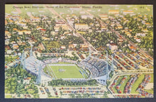 Load image into Gallery viewer, 1940&#39;s Miami Orange Stadium Hurricane  Football Unposted Postcard  Vintage
