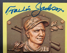 Load image into Gallery viewer, 1982 Travis Jackson Autographed HOF MLB Baseball Signed Plaque Postcard JSA
