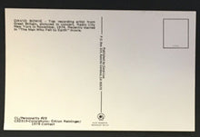 Load image into Gallery viewer, 1978 David Bowie Promo Postcard Radio City New York Vintage Rock and Roll
