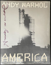 Load image into Gallery viewer, Andy Warhol Signed First Edition Book &quot;America&quot; Photography Autographed LOA JSA

