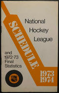 1973-74 Vintage NHL Hockey Official Schedule Statistics Book Philadelphia Flyers