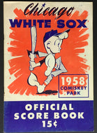1958 Comiskey Park MLB Baseball Program Chicago White Sox vs NY Yankees Vintage