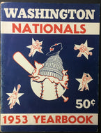 1953 MLB Baseball Washington Nationals Year Book Vintage Yearbook Photos