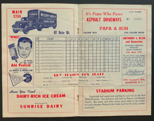 Load image into Gallery viewer, 1948 Rochester Red Wings Baseball Scorecard AAA Program vs Newark Bears
