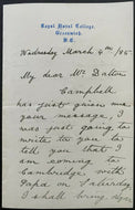 1895 Vintage Signed UK King George V Autographed Vtg Handwritten Letter JSA