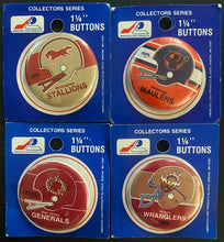 Load image into Gallery viewer, 19 Different United States Football League 1.25" Pinbacks USFL Vintage Buttons

