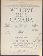 1954 Eddie Foley Signed Sheet Music 
