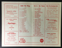 Load image into Gallery viewer, 1967 NHL Oldtimers Hockey Program Autographed Junior Red Wings Team x22
