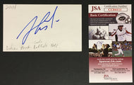 Dominik Hasek Signed Index Card NHL Hocey Senators Sabres JSA Authenticated