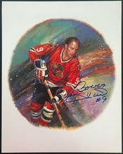 Load image into Gallery viewer, 2001 Canada Post NHL All Stars Lithograph &amp; Stamp Set Signed Bobby Hull Auto

