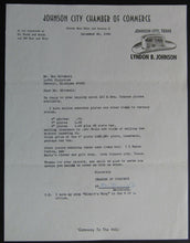 Load image into Gallery viewer, 1966 Original Letterhead + Envelope Mailer Lyndon Johnson&#39;s Chamber Of Commerce
