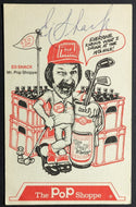 1970s Eddie Shack Signed Pop Shoppe Postcard Toronto Maple Leafs Autographed VTG