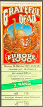 Load image into Gallery viewer, 1990 Grateful Dead Full Concert Ticket Europe Frankfurt Germany Jerry Garcia
