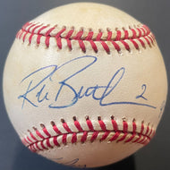 Rich+Rob Butler Signed 1993 World Series Baseball Toronto Blue Jays Autographed