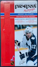Load image into Gallery viewer, c 1980s Pro-Sport Facsimile Autograph Quartz Watch Backing Cards NHL Hockey VTG
