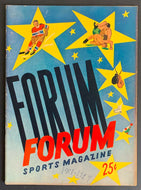 1954 Montreal Forum NHL Hockey Program Canadiens vs Boston Bruins Vintage