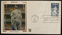 Load image into Gallery viewer, 1983 Vintage MLB Baseball 50th All-Star Game Babe Ruth First Day Cover + Stamp
