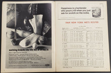 Load image into Gallery viewer, 1969 Shea Stadium MLB Program New York Mets vs Houston Astros Baseball Vintage
